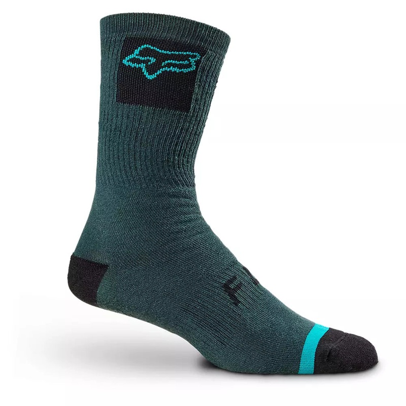 Fox Racing 8″ Defend Crew Sock – Emerald Emerald Small/Medium