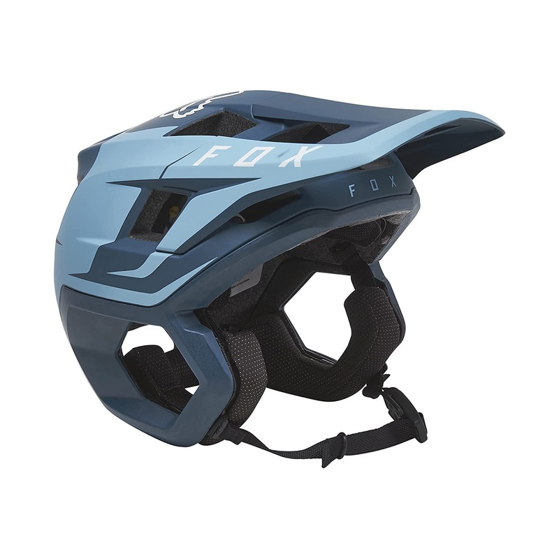 Fox Racing Dropframe Pro MTB Helmet – Sideswipe – Slate Blue – 2021 Slate Blue Small