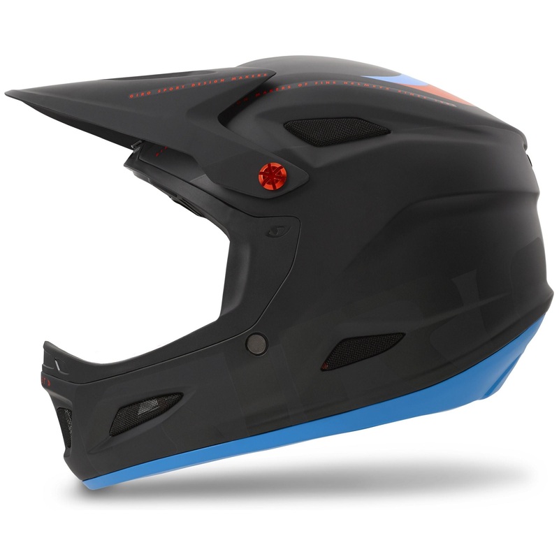 Giro Cipher Full Face Helmet – Black-Glowing Red-Blue Black – Glowing Red – Blue X-Small – 51-53cm