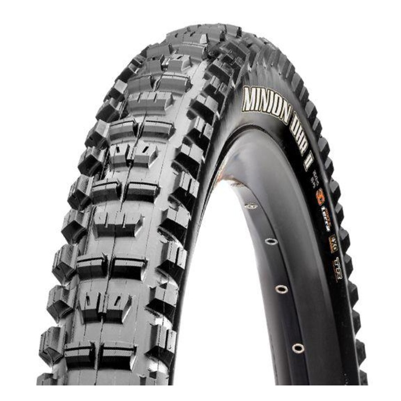 Maxxis Minion DHR II 27.5″ Folding MTB Tire – WT Wide Trail – EXO Black 2.4″ (DC)Dual Compound – (TR)Tubeless Ready – (EXO)EXO Sidewall – 60TPI