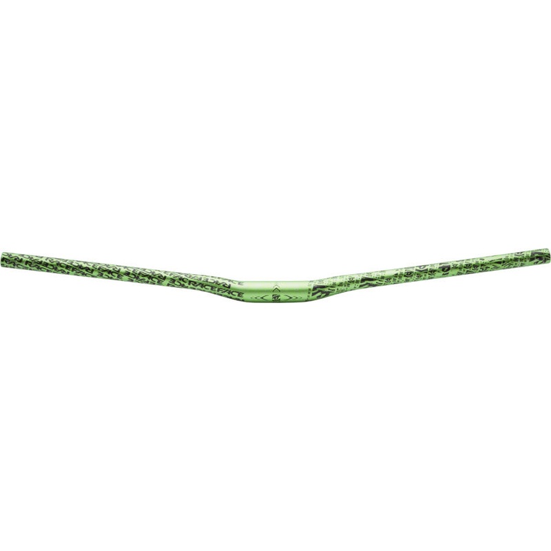 Race Face Atlas Riser Handlebar, 31.8 x 785mm 1/2″ Rise Green Bars 13mm Alloy