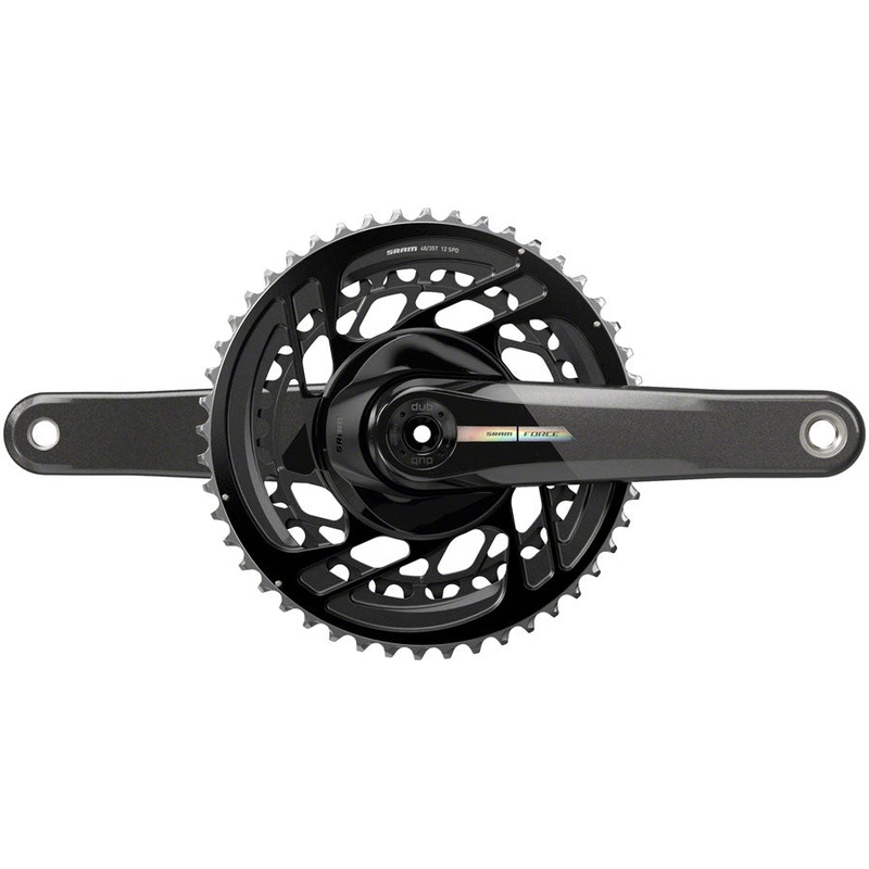 SRAM Force Crankset – 175mm, 2x 12-Speed, 50/37t, Direct Mount, DUB Spindle Interface, Iridescent Gray, D2