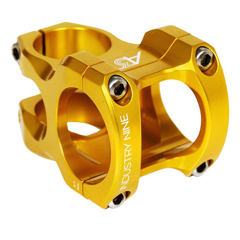 Industry Nine A35 Stem – 40mm, 35mm Clamp, +/-6, 1 1/8″, Aluminum, Gold