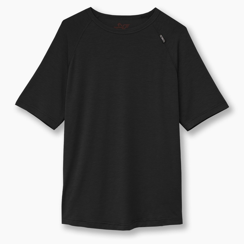 KETL Mtn Departed Featherweight Performance Travel Tee – Men’s Athletic Lightweight Packable Short Sleeve Shirt Black Small