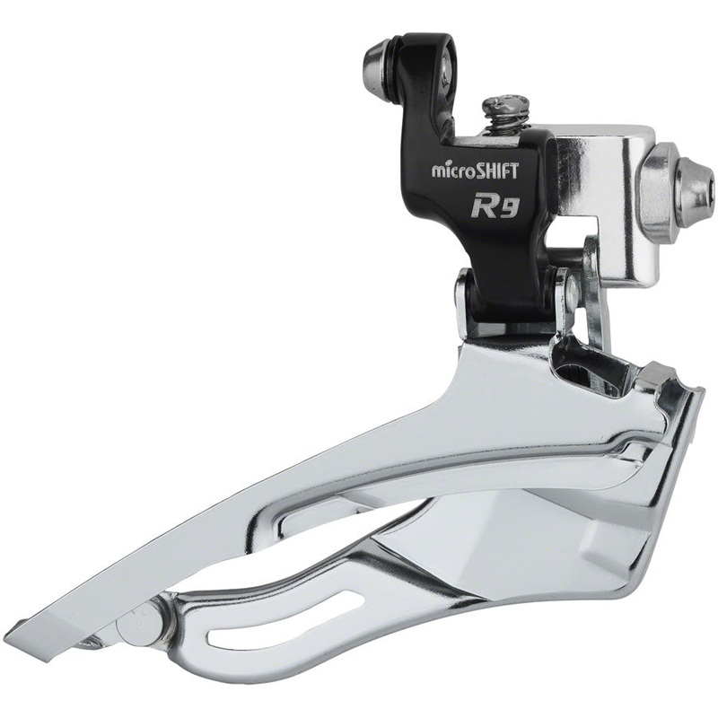 microSHIFT R9-F Triple Front Derailleur – 9-Speed Triple For 50/39/30 Rings Braze-On Shimano Road Compatible