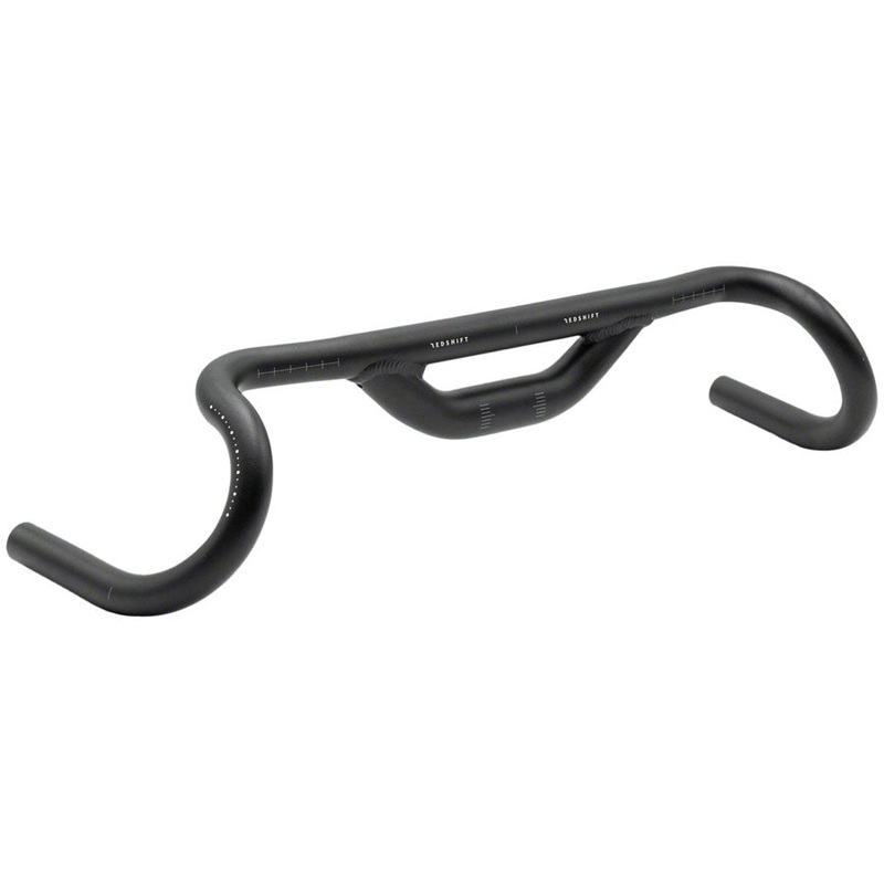 Redshift Sports Top Shelf Road Drop Handlebar – Aluminum, 31.8mm, 50cm, 50mm Rise, Black