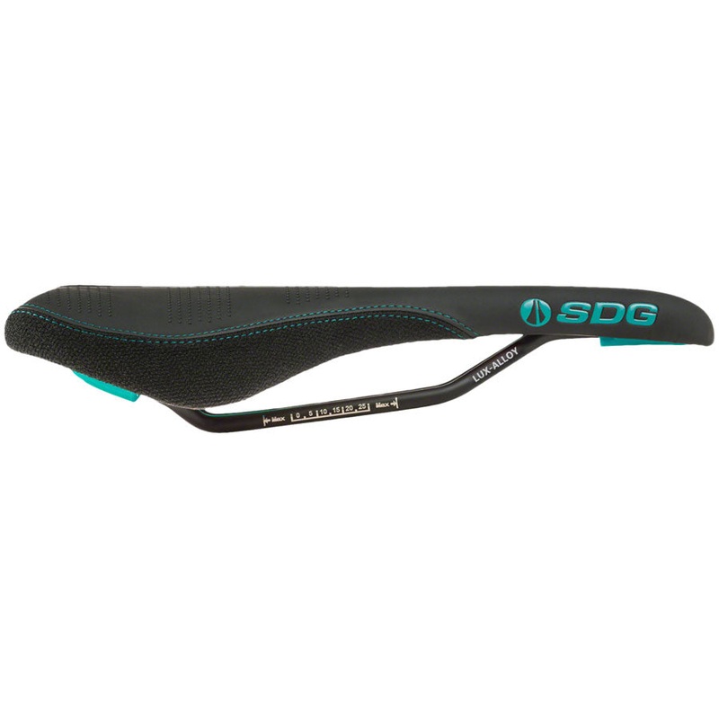 SDG Radar Saddle – Lux-Alloy, Black/Turquoise