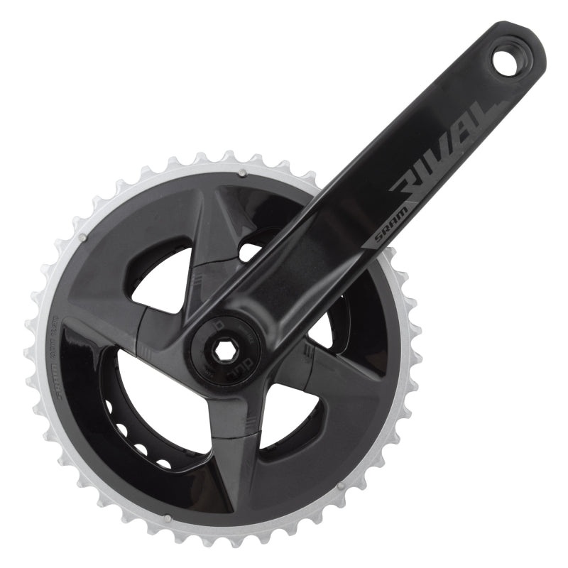 SRAM Rival AXS Wide Crankset – 175mm 12-Speed 43/30t 94 BCD DUB Spindle Interface BLK D1
