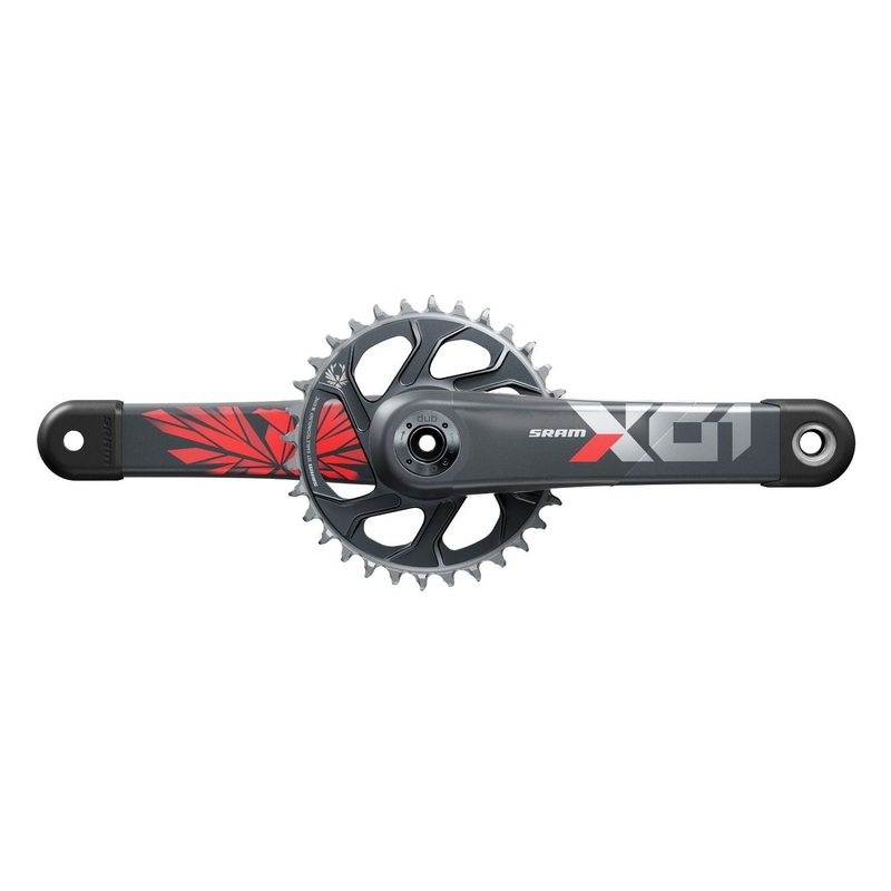 SRAM X01 Eagle SuperBoost+ 12 Spd MTB Crankset – Lunar-Oxy Red Lunar – Oxy Red 175mm – 32t