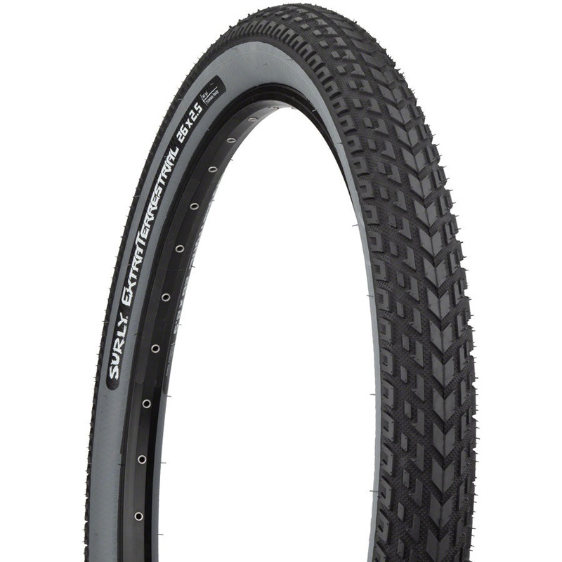 Surly ExtraTerrestrial Tire – 26 x 2.5 Tubeless Folding Black/Slate 60tpi