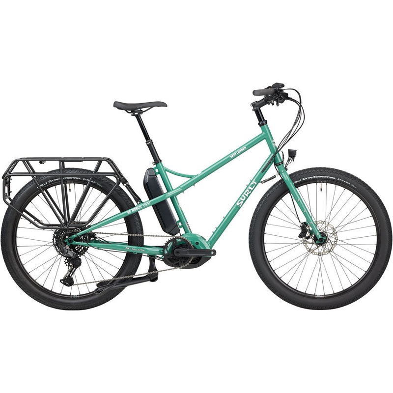 Surly Skid Loader Cargo Ebike – 27.5”, Steel, Illegal Smile Green, Medium