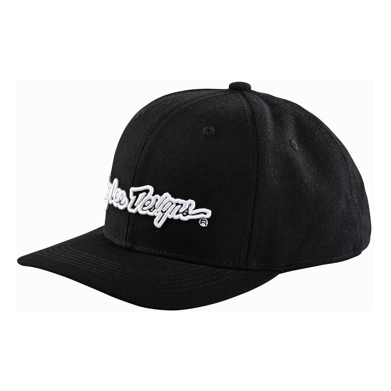 Troy Lee Designs 9Forty Snapback Hat – Signature – Black-White Black – White One Size