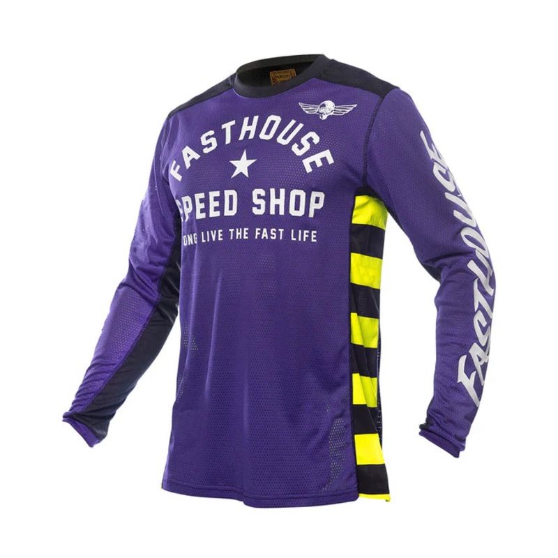 Fasthouse Grindhouse Air Cooled Originals Jersey – Purple-Black Purple – Black 3X-Large