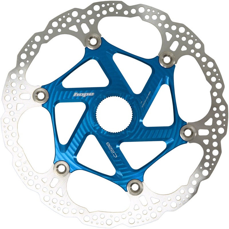 Hope MTB Floating Centre-Lock Disc Brake Rotor – 220mm, Center-Lock, Blue