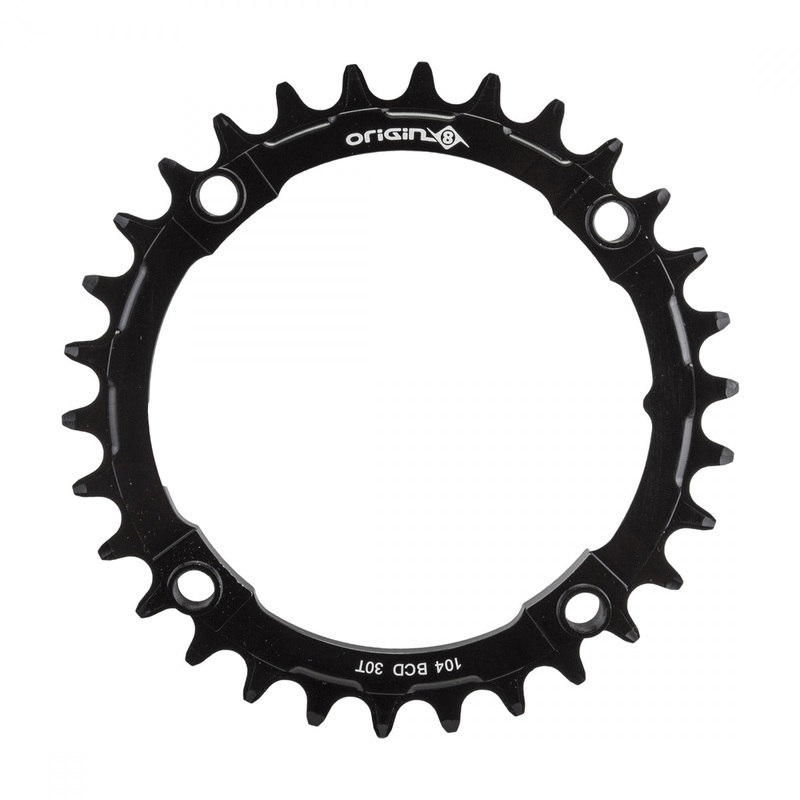 Origin8 Holdfast 1x Chainring 30t 1x 104 BCD 4-Bolt 10/11/12-Speed Aluminum Blk
