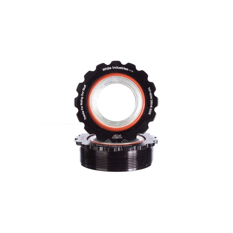 White Industries External T47 Bottom Bracket – DUB Black BSA – Stainless Bearing