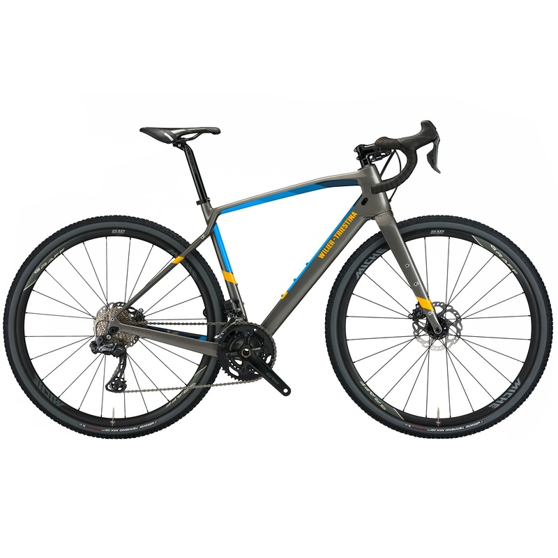 Wilier Jena 700c Gravel Bike – Campagnolo EKAR – Gray-Blue Glossy Gray – Blue Glossy 57.5cm (22.75″) Large