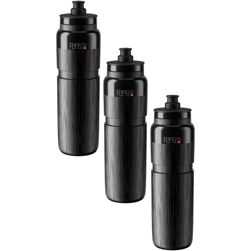 Elite Fly Tex Water Bottle Bundle – 950ml BPA-Free Plastic, Textured Grip, Lightweight Cycling Hydration