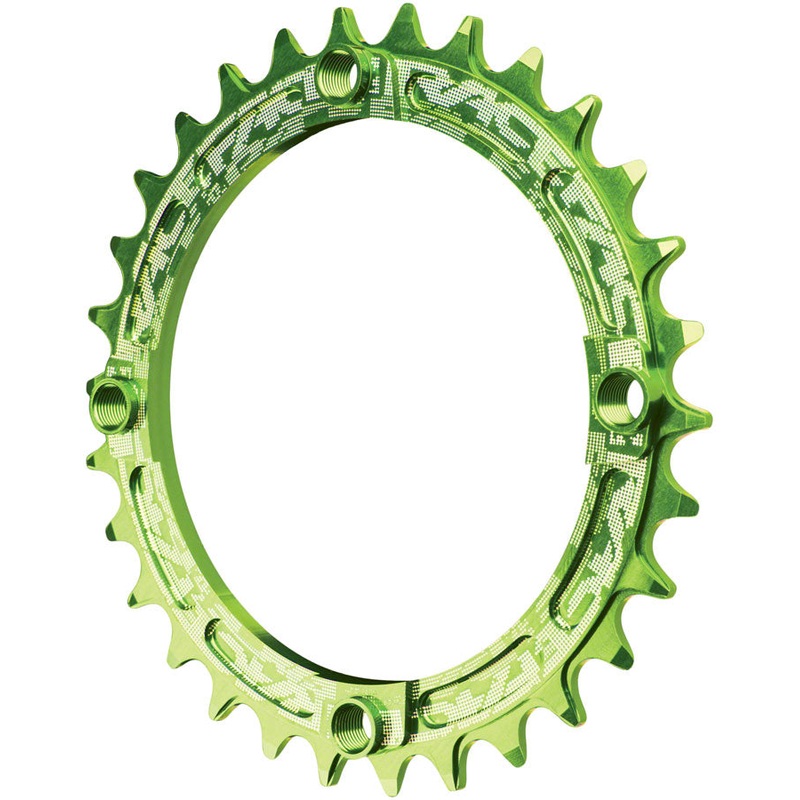 RaceFace Narrow Wide Chainring: 104mm BCD, 30t, Green