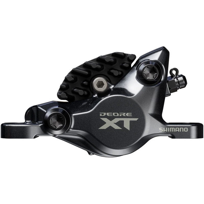 Shimano Deore XT BR-M8200 XC Disc Brake Caliper – Front or Rear, Post Mount, 2-Piston, Includes J04C-MF Finned Metal