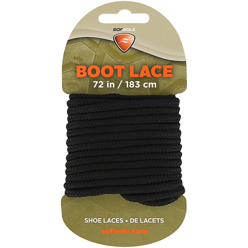 Sof Sole Boot Laces – Black 72″ for Reliable Footwear Maintenance