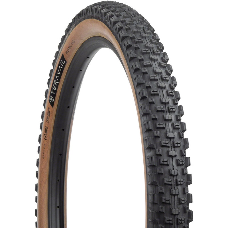 Teravail Honcho Tire – 27.5 x 2.6, Tubeless, Folding, Tan, Durable, Grip Compound
