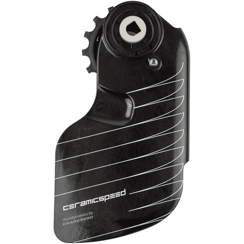 CeramicSpeed OSPW Pulley Wheel Aero Alpha System for SRAM Red/Force AXS – Coated Races, Aluminum Pulley, Carbon Cage,