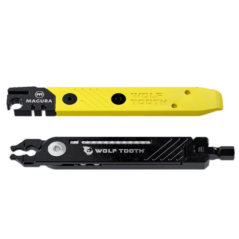 Magura Disc Brake Tool Tire Lever and Wolf Tooth 8-Bit Pliers Black – Yellow Each