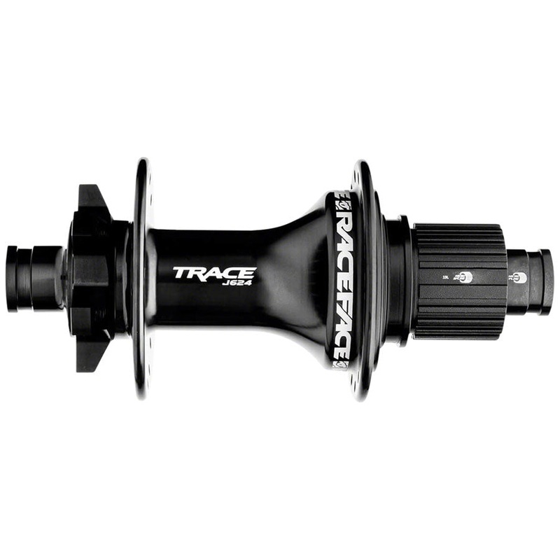 RaceFace Trace J-Bend 624 Rear Hub – 12 x 148mm, 6-Bolt, Micro Spline, Black, 32H