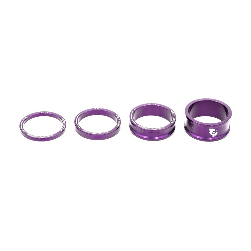 Wolf Tooth Components Precision Headset Spacer Kit – Purple Purple 1.1/8″
