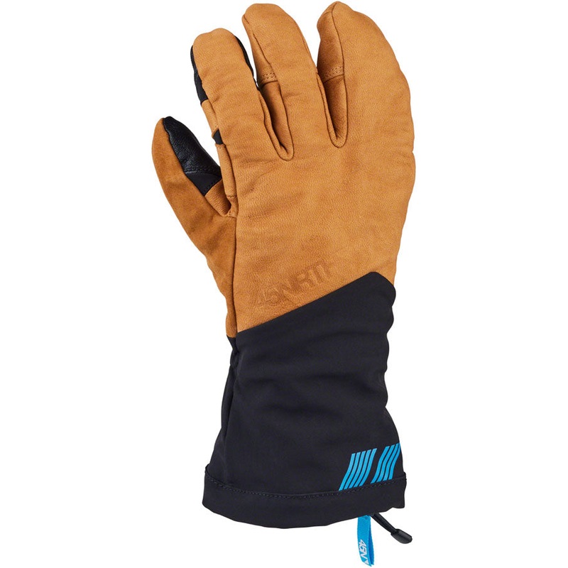 45NRTH 2024 Sturmfist 4 LTR Leather Gloves – Tan/Black Lobster Style Small