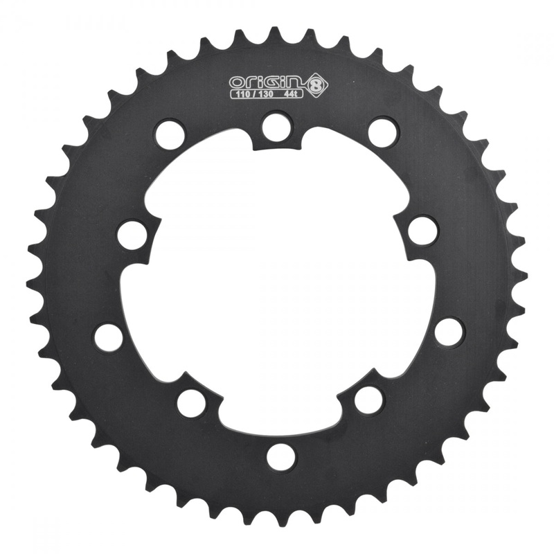 Origin8 Single Speed Chainring 44t 110mm / 130 BCD 5-Bolt Aluminum Blk Rd MTB