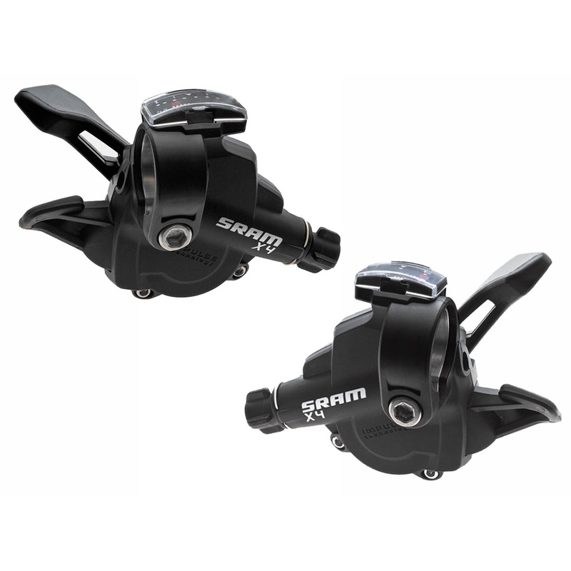 SRAM X4 3×8 Spd Trigger Shifter Set Black Pair