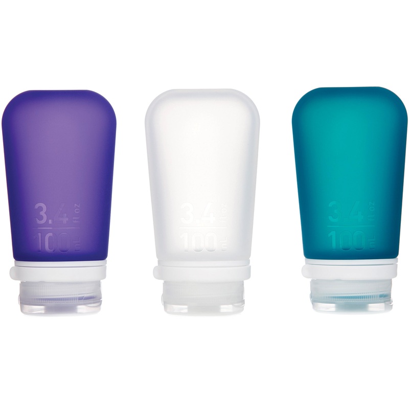 Travel in Style with Humangear Gotoob+ 3-Pack Large Clear/Purple/Teal Travel Containers