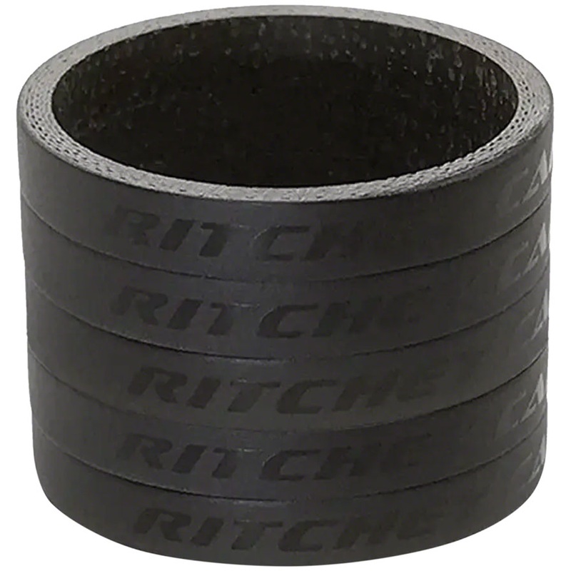Ritchey WCS Carbon Headset Spacers 1-1/8″ 5mm Black 5 Pack 33mm OD Stack Spacer