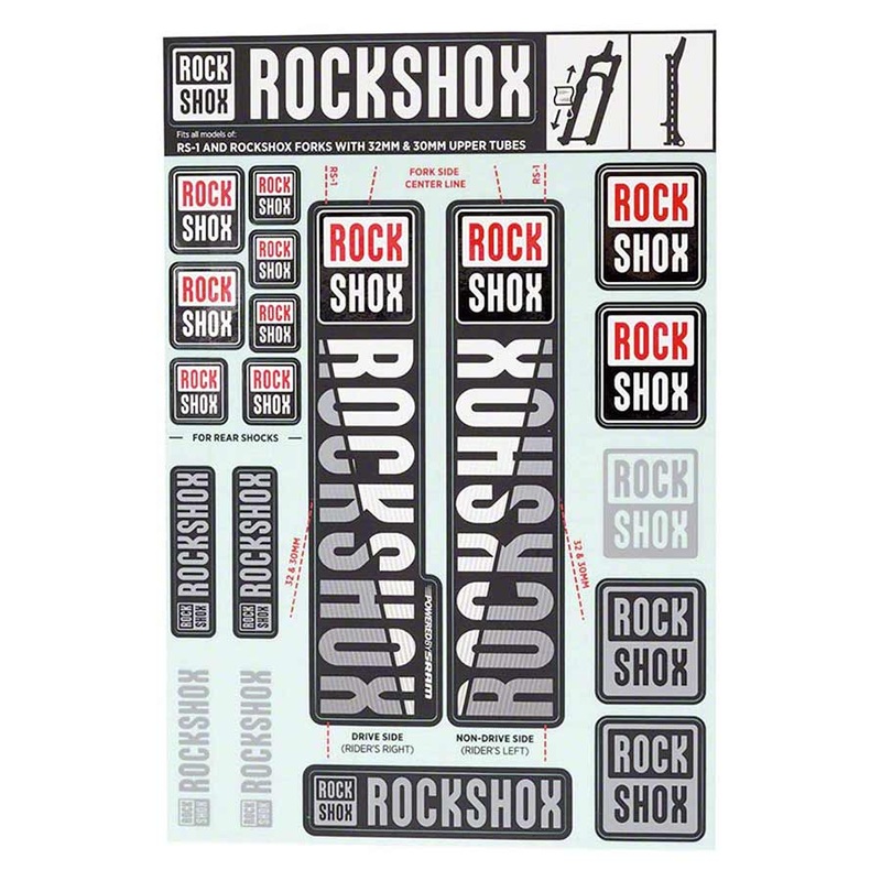 RockShox Fork Decal Kit – 35mm White