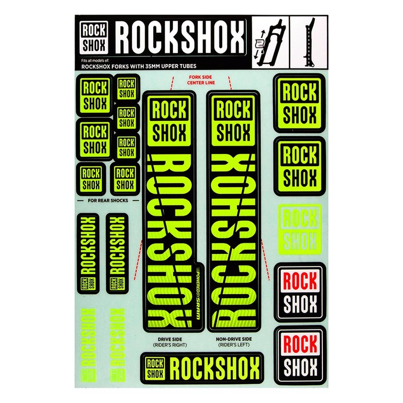 RockShox Fork Decal Kit – 35mm Yellow