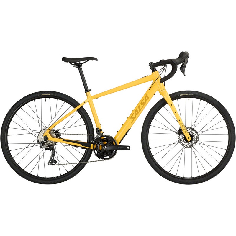 Salsa Confluence Drop Bar GRX 600 2x Ebike – 700c, Aluminum, Yellow, 57cm