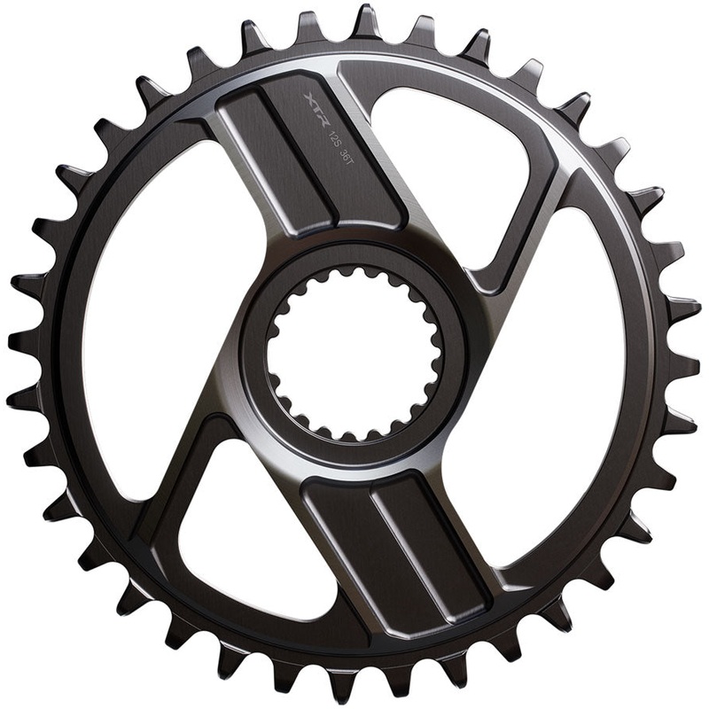 Shimano XTR SM-CRM96 1x Direct Mount Chainring – 36t Shimano Direct Mount For 12-Speed HG+ Chain Fits M9200 M9220 Crank Dark Gray