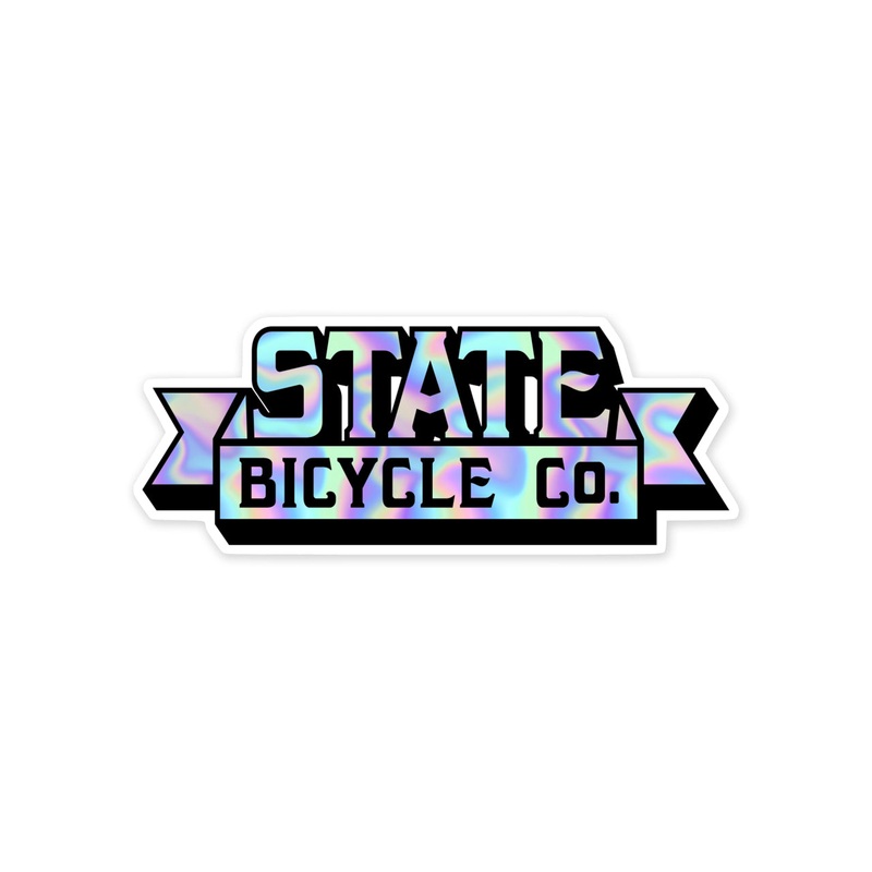 State Bicycle Co. – Holographic Ribbon Logo Sticker