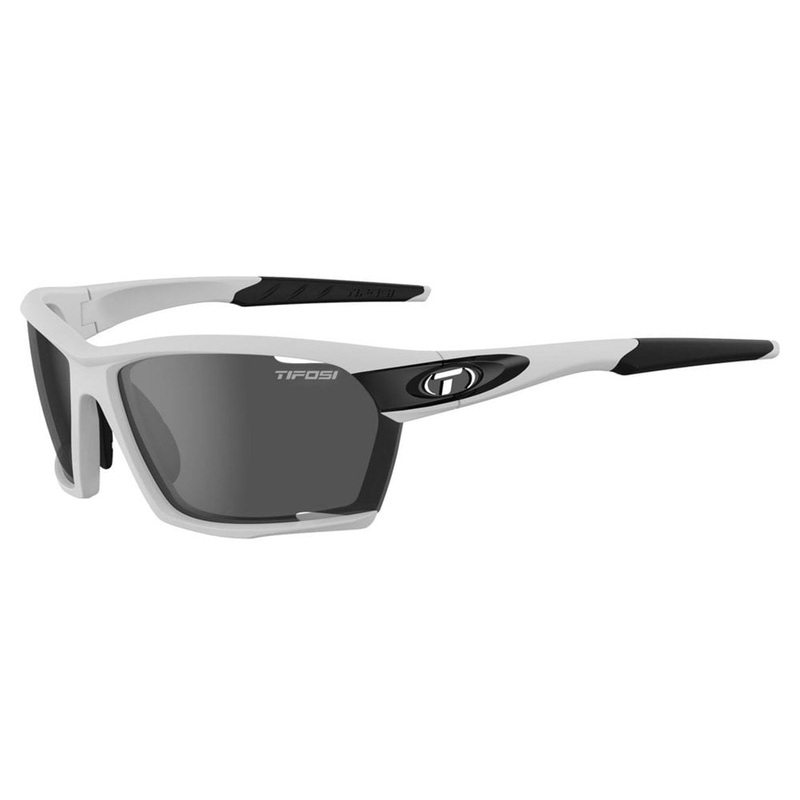 Tifosi Kilo Interchangeable Lens Sunglasses – White-Black White – Black Includes – Smoke – AC Red – Clear Lens