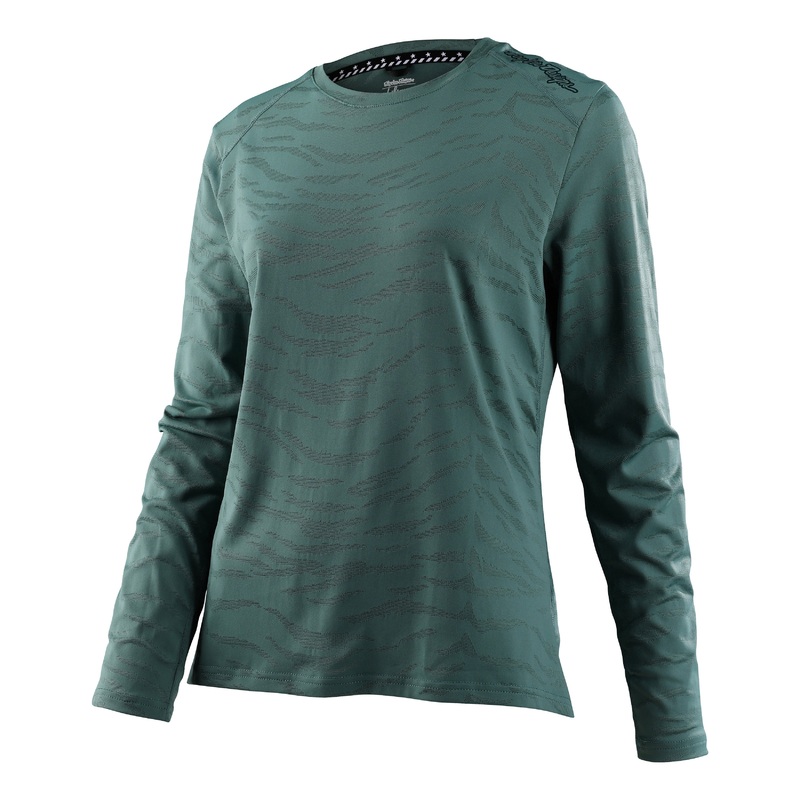 Troy Lee Designs Lilium Long Sleeve MTB Jersey – Womens – Tiger Jaquard – Steel Green Steel Green X-Small