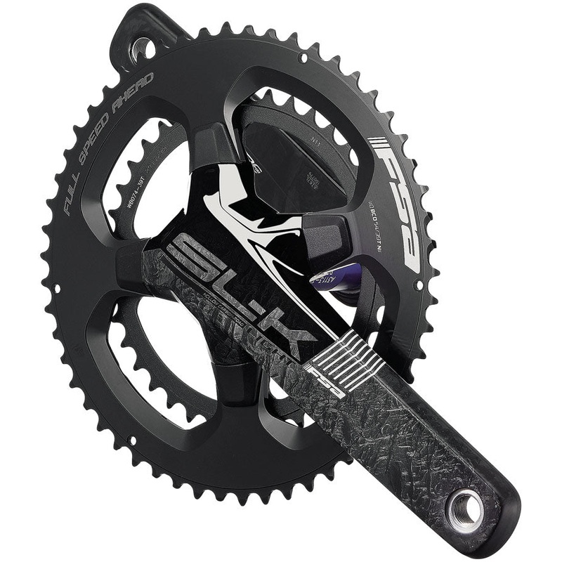 FSA SL-K Light Crankset 2x 53/39T Chainrings 175mm Arm Length 110BCD Asymmetric Bolt Pattern 386EVO Spindle  BLK
