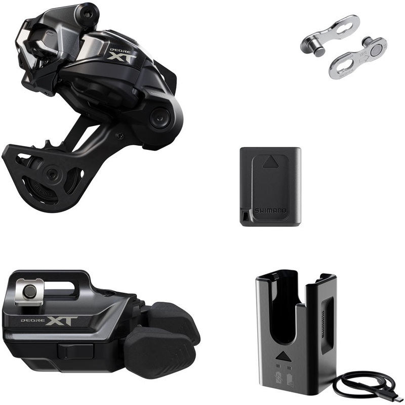 Shimano Deore XT M8250 Di2 Wireless Upgrade Kit – M8250-GS Rear Derailleur, M8250-IR I-SPEC EV Shifter, Battery,