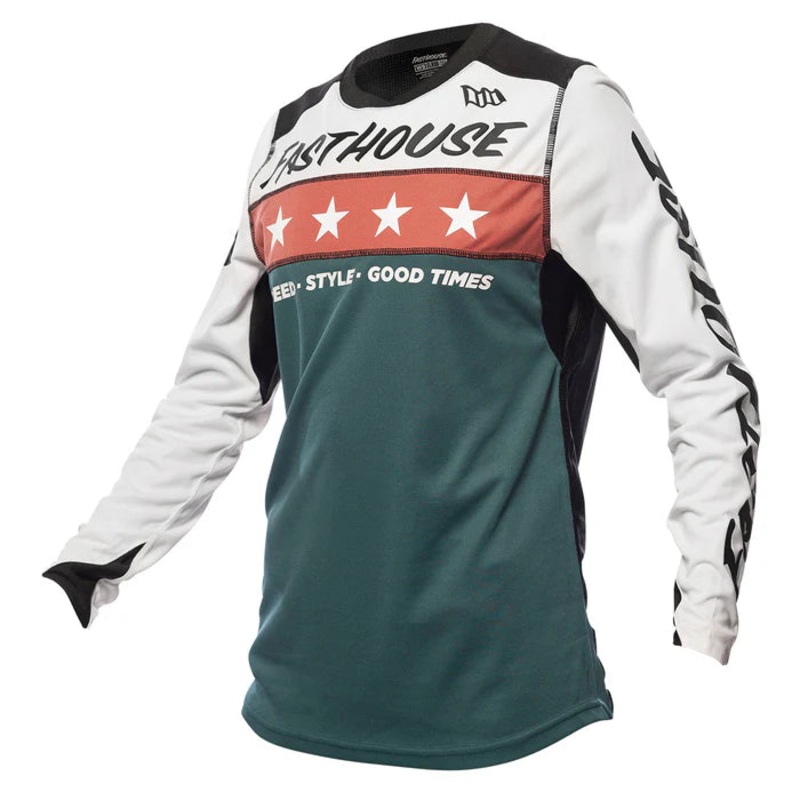 Fasthouse Elrod Astre Jersey – Womens – White-Slate White – Slate X-Large