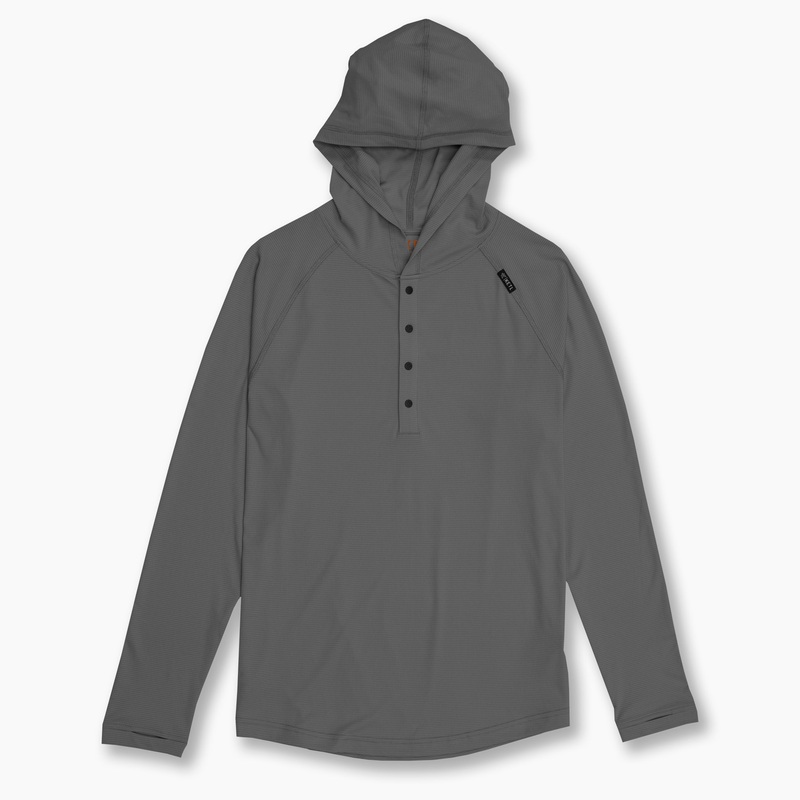 KETL Mtn Nofry Sun Hoodie – SPF/UPF 30+ Sun Protection Shirt Lightweight For Summer Travel – Grey Men’s Small