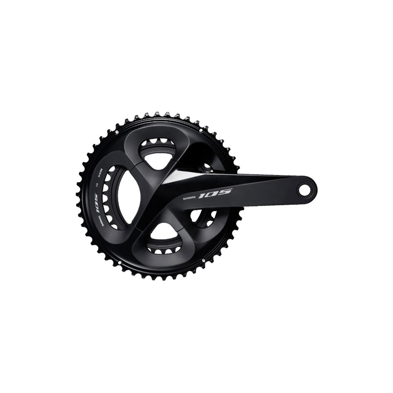 Shimano 105 R7000 11 Spd Double Crankset – Black Black 160mm – 50-34t – No BB