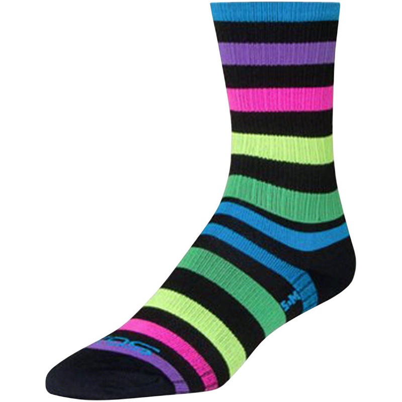 Sockguy Night Bright SGX6 Socks 5-9 Black