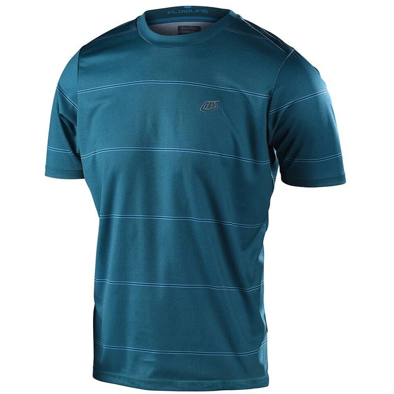 Troy Lee Designs Flowline Short Sleeve MTB Jersey – Revert – Blue – 2023 Blue Small