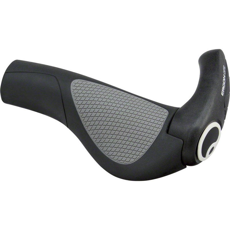 Ergon GP2 Grips – Black/Gray Lock-On Small